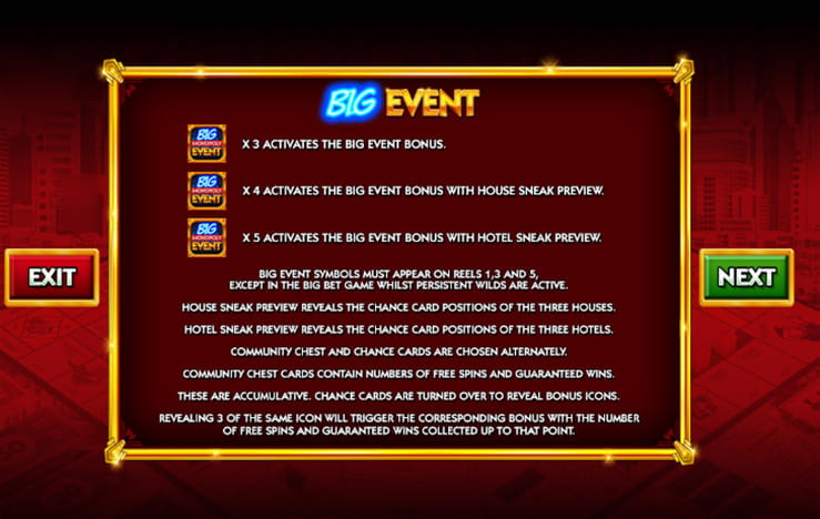 Monopoly slots info
