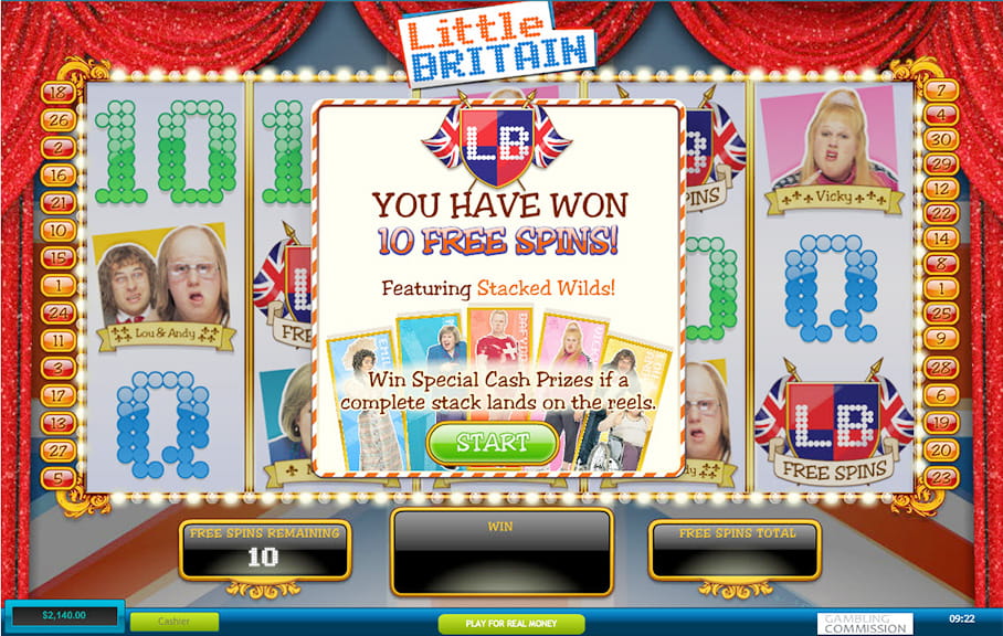Free Spins Won – Little Britain Online Slot - Screenshot