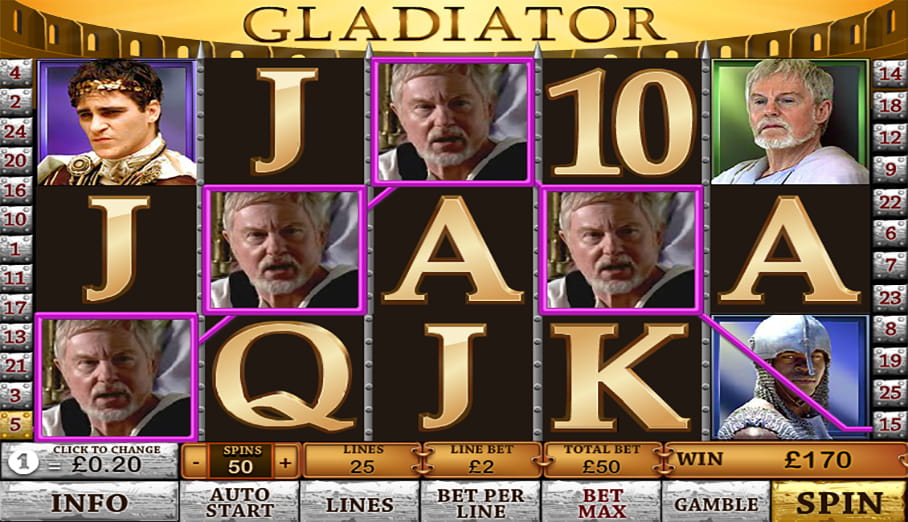 Screenshot from the slot Gladiator