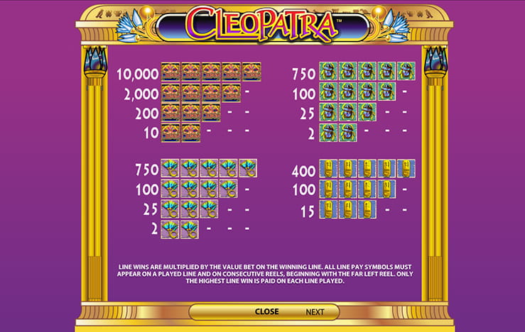 The major symbols of the slot Cleopatra