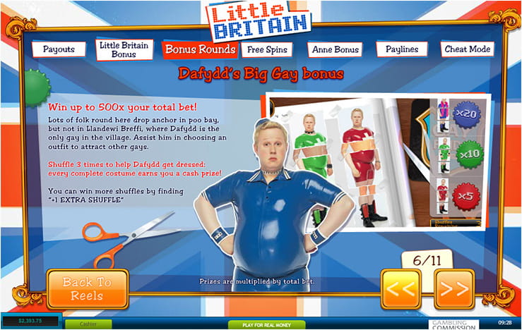 Daffydd's Big Gay Bonus – Little Britain Slot
