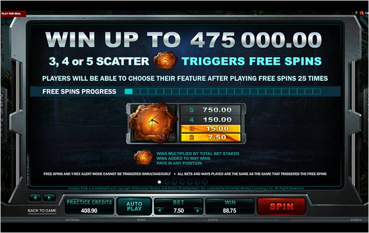 Jurassic Park Video Slot – Scatter Symbols Trigger Free Spins with Huge Wins