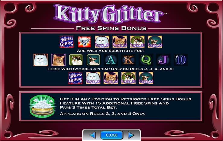 Free spins Wilds of the slot Kitty Glitter