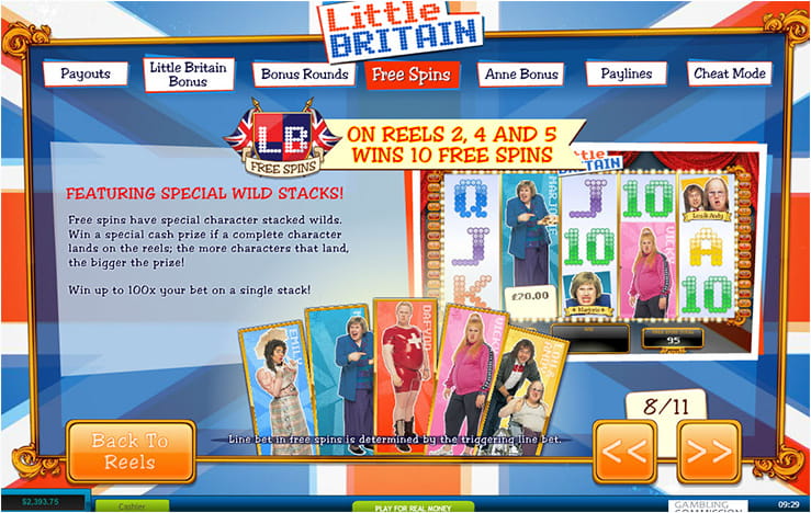 Little Britain Special Wild Stacks – Slot Machine Features