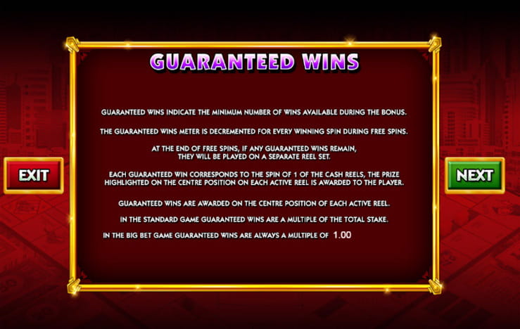The Guaranteed Wins feature of the slot Monopoly