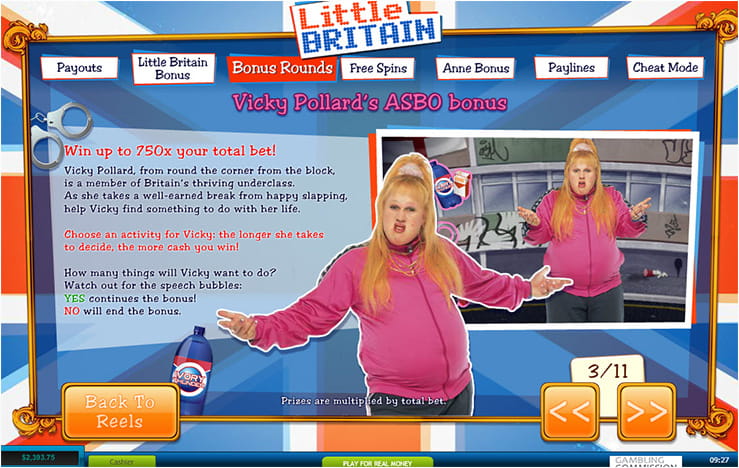 Vicky Pollard Bonus Round – Little Britain Slot