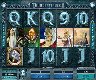 Screenshot from the slot Thunderstruck II